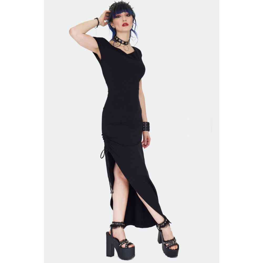 Jawbreaker - Off Shoulder Gothic Witch Longue robe - Noir
